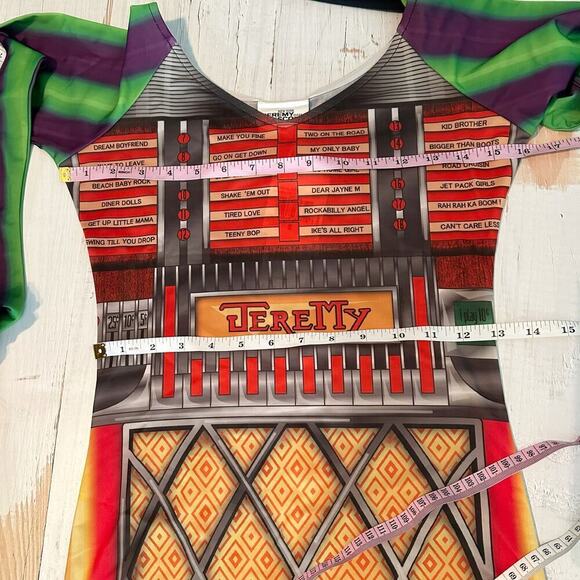 Adidas Originals Jeremy Scott jukebox Dress x29867 Retro Art to Wear Small - Picture 9 of 15